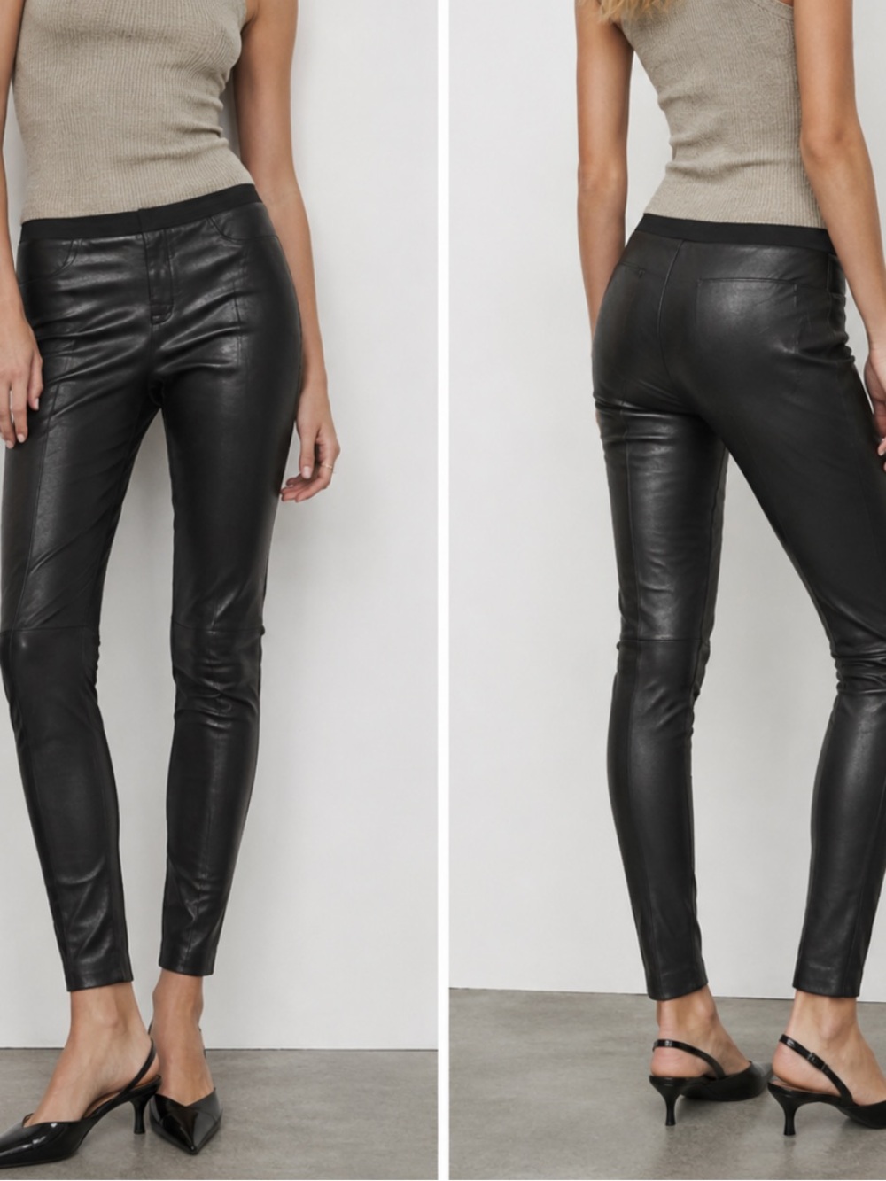 Bagatelle City Genuine Leather Black Pants